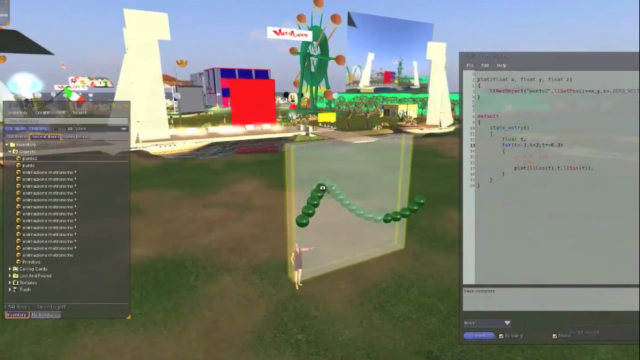 Teaching and learning in a 3D virtual world